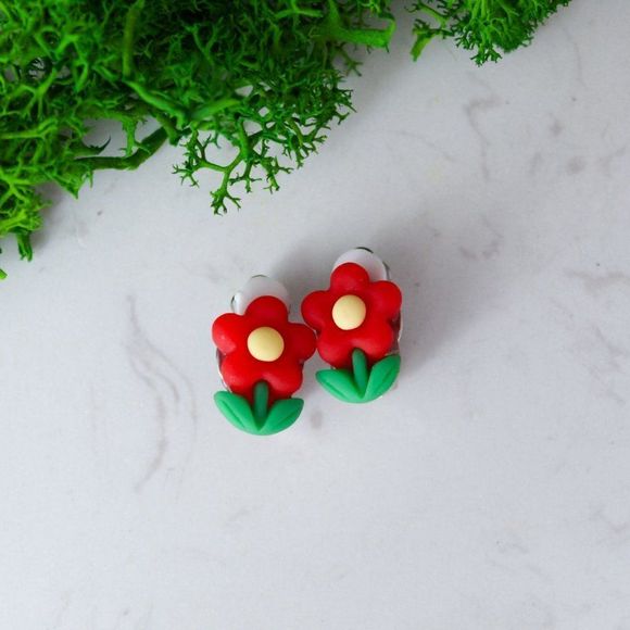 Clip on poly clay studs bundle - Picture 7 of 9